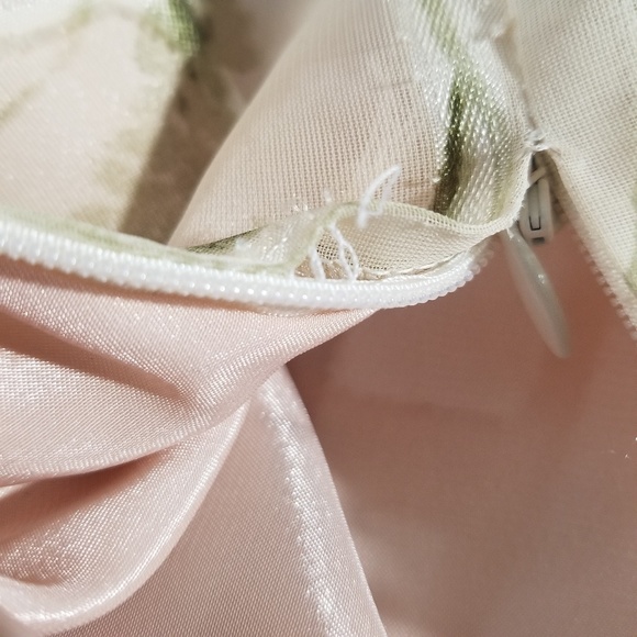 Peachy Pink Lace Floral Patchwork Midi Skirt - Picture 5 of 8